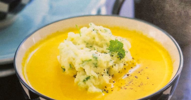 Zeleninový krém s bylinkovými knedlíčky