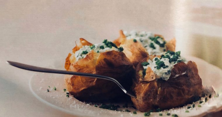 Pečené brambory s tvarohem