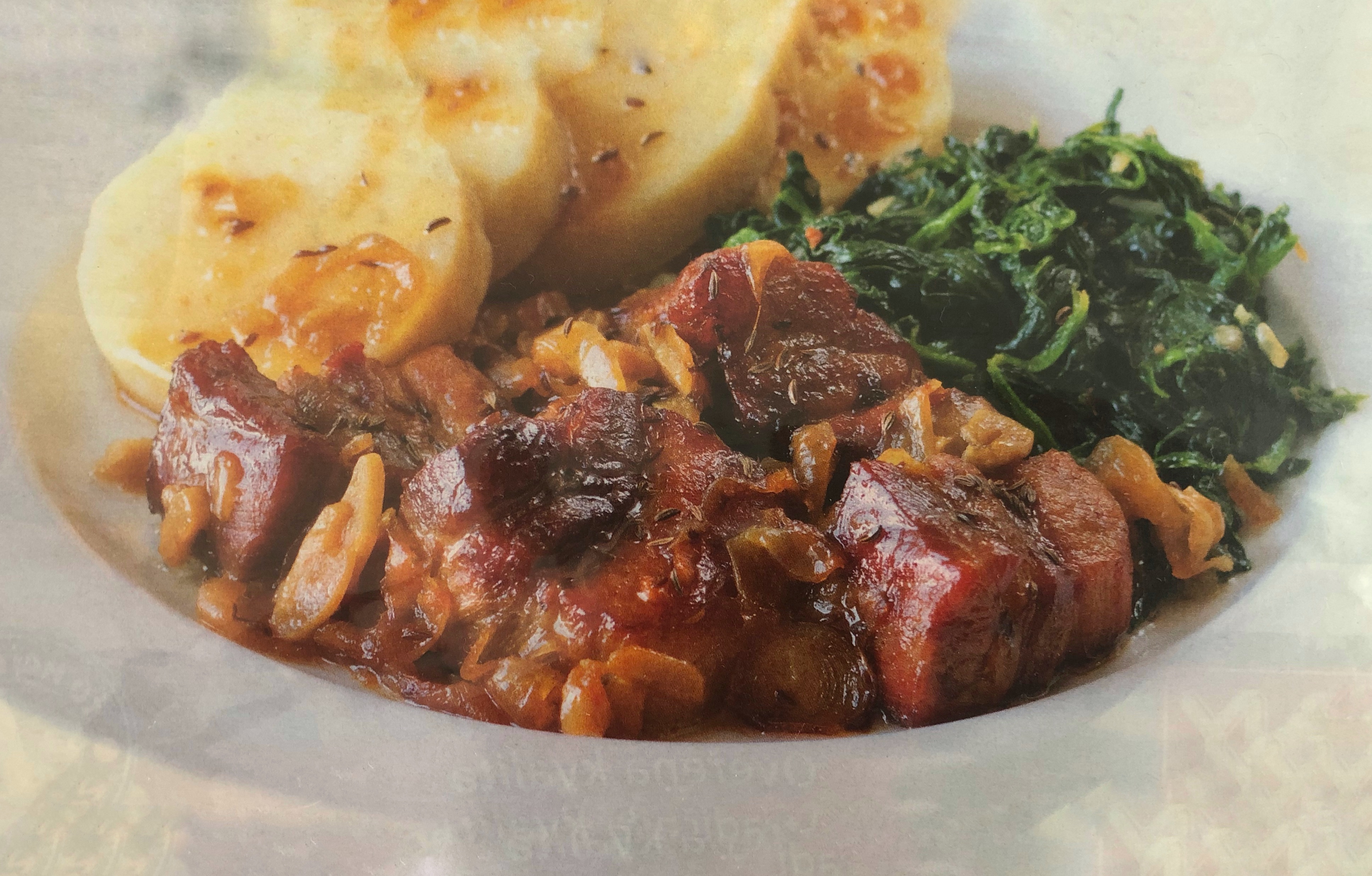 Moravský vrabec se špenátem