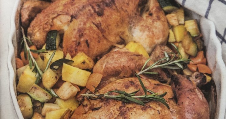 Pečené kuře na zelenině