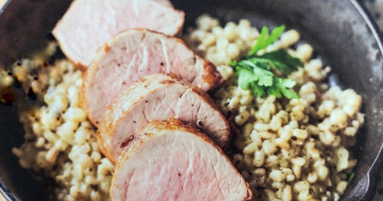 Vepřová panenka na kroupách