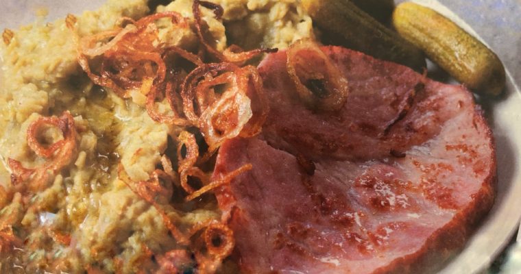 Hrachová kaše s uzeným