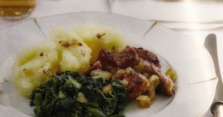 Moravský vrabec se špenátem