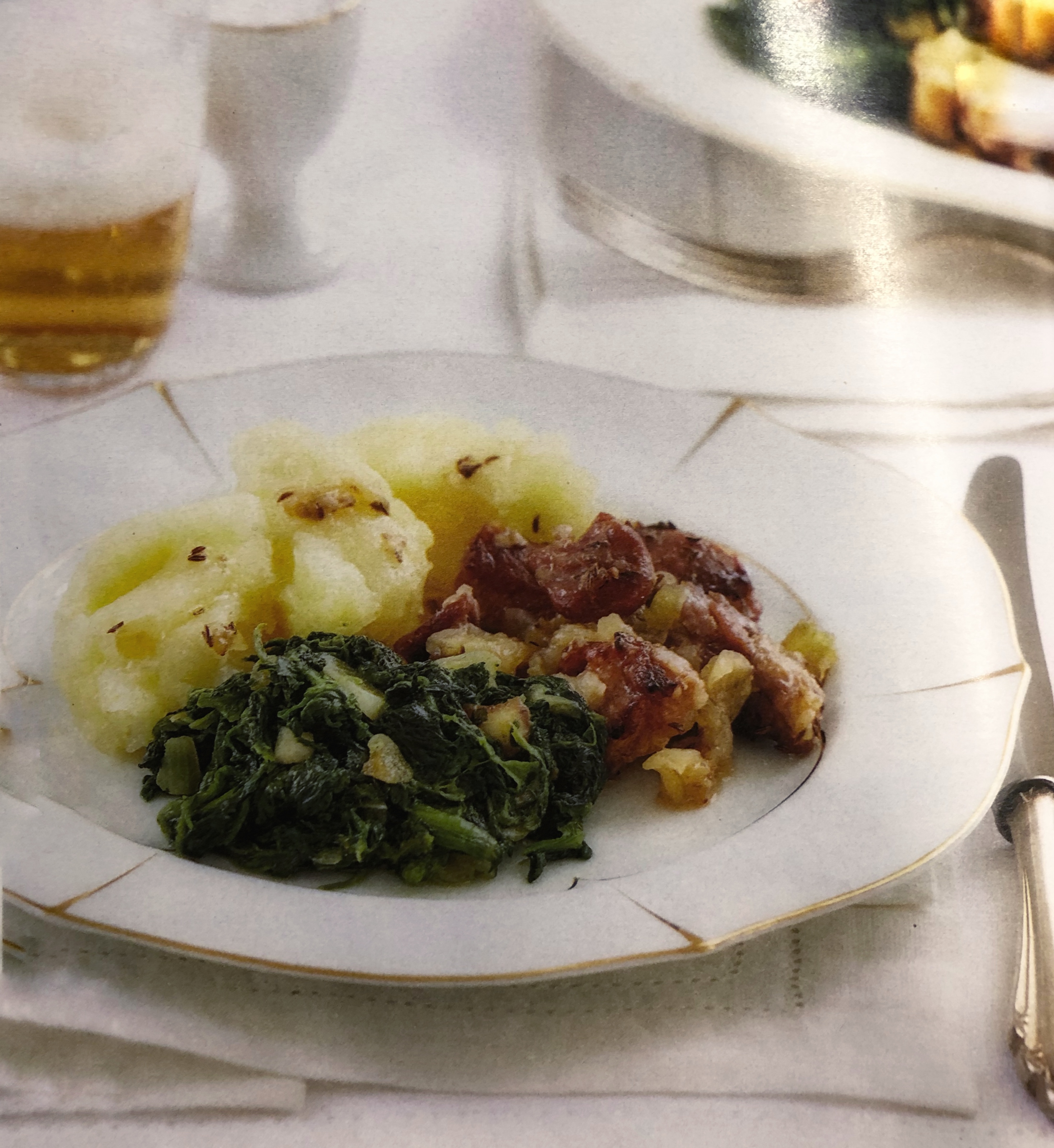 Moravský vrabec se špenátem