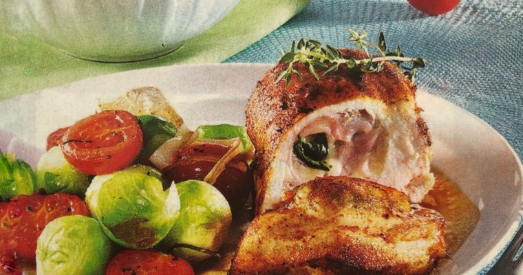 Prsa plněná špenátem