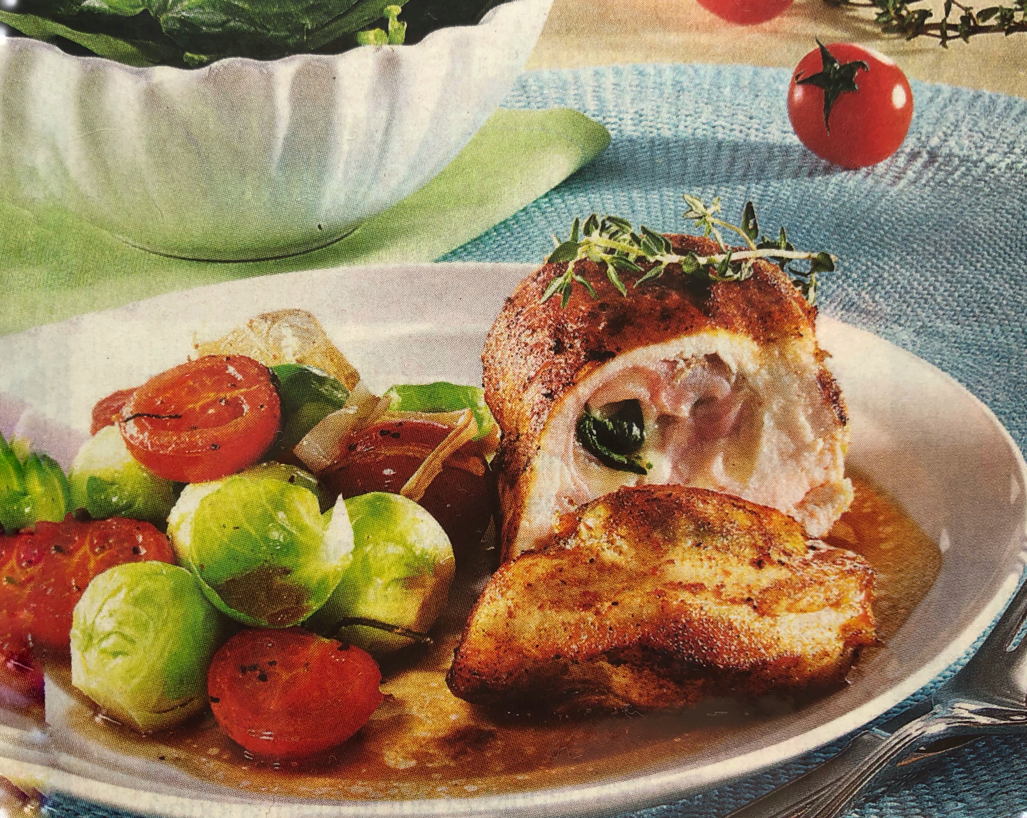 Prsa plněná špenátem