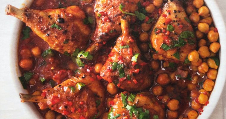 Kuřecí stehna s cizrnou