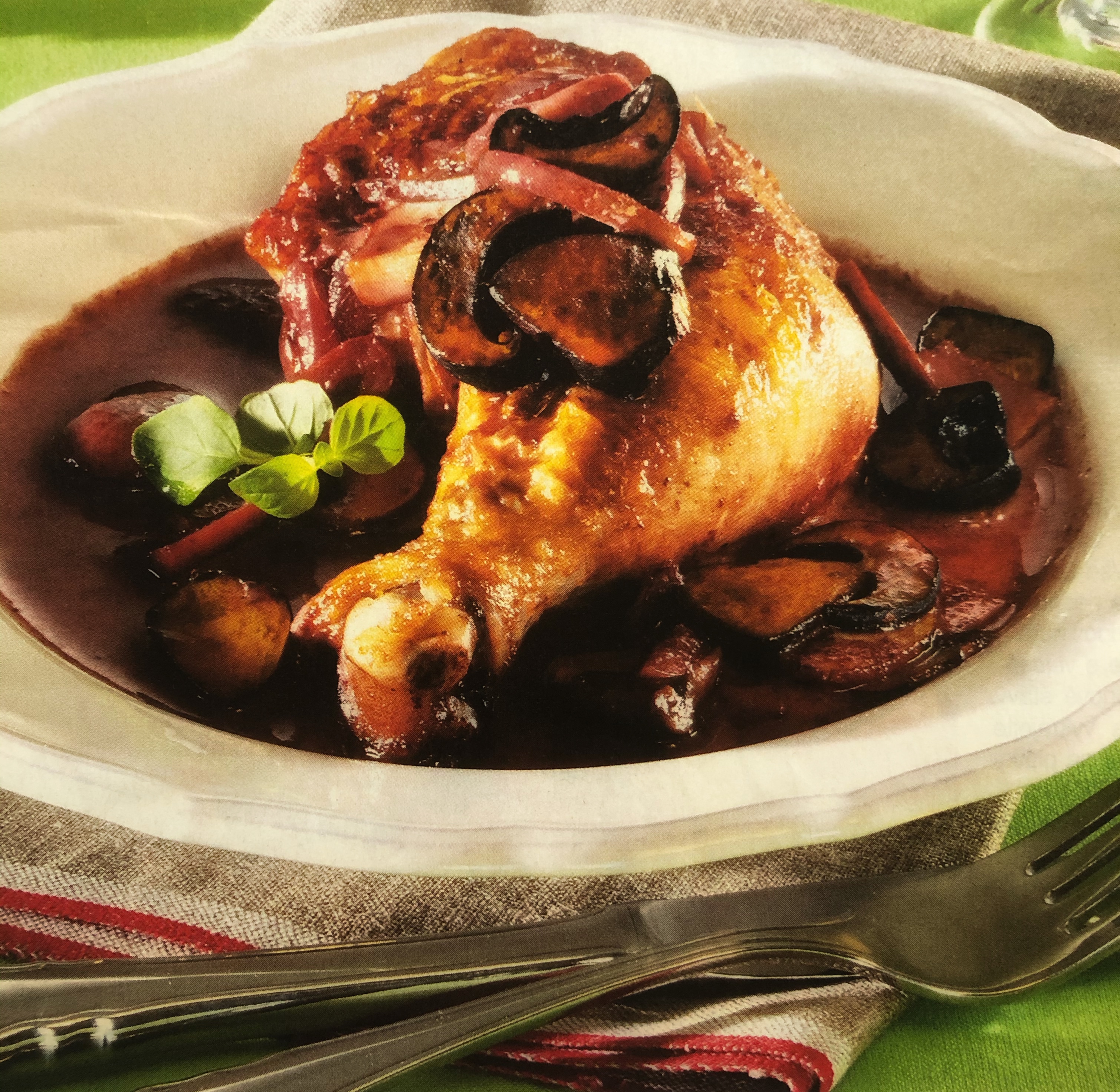 Kuře na žampionech po staročesku