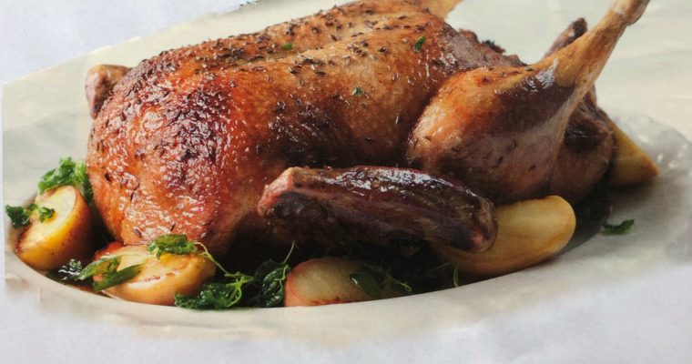 Medová kachna s jablky