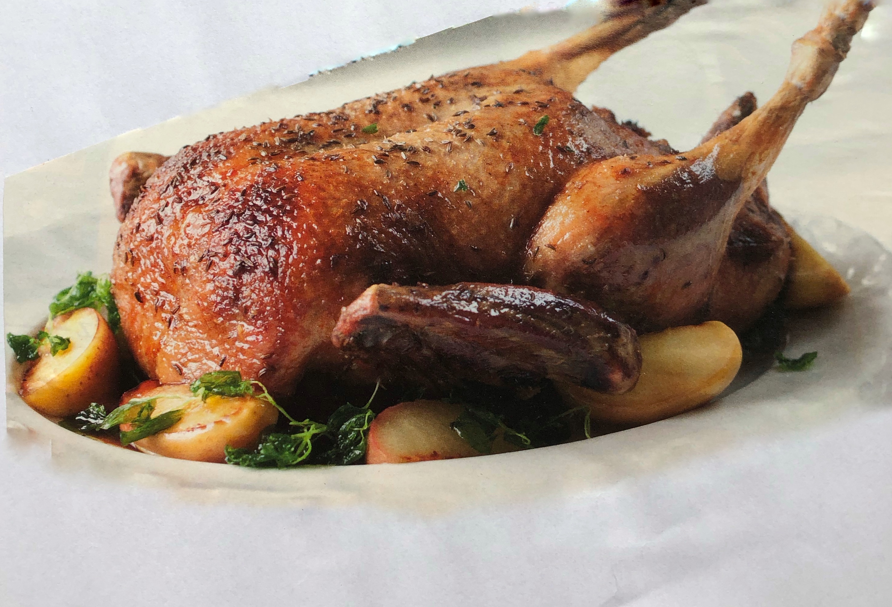 Medová kachna s jablky