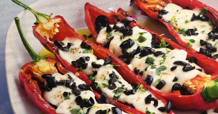 Papriky zapečené s mozzarellou