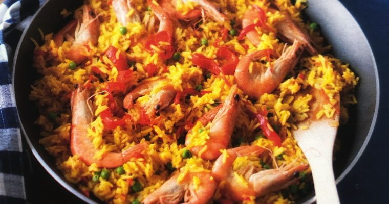 Paella s krevetami
