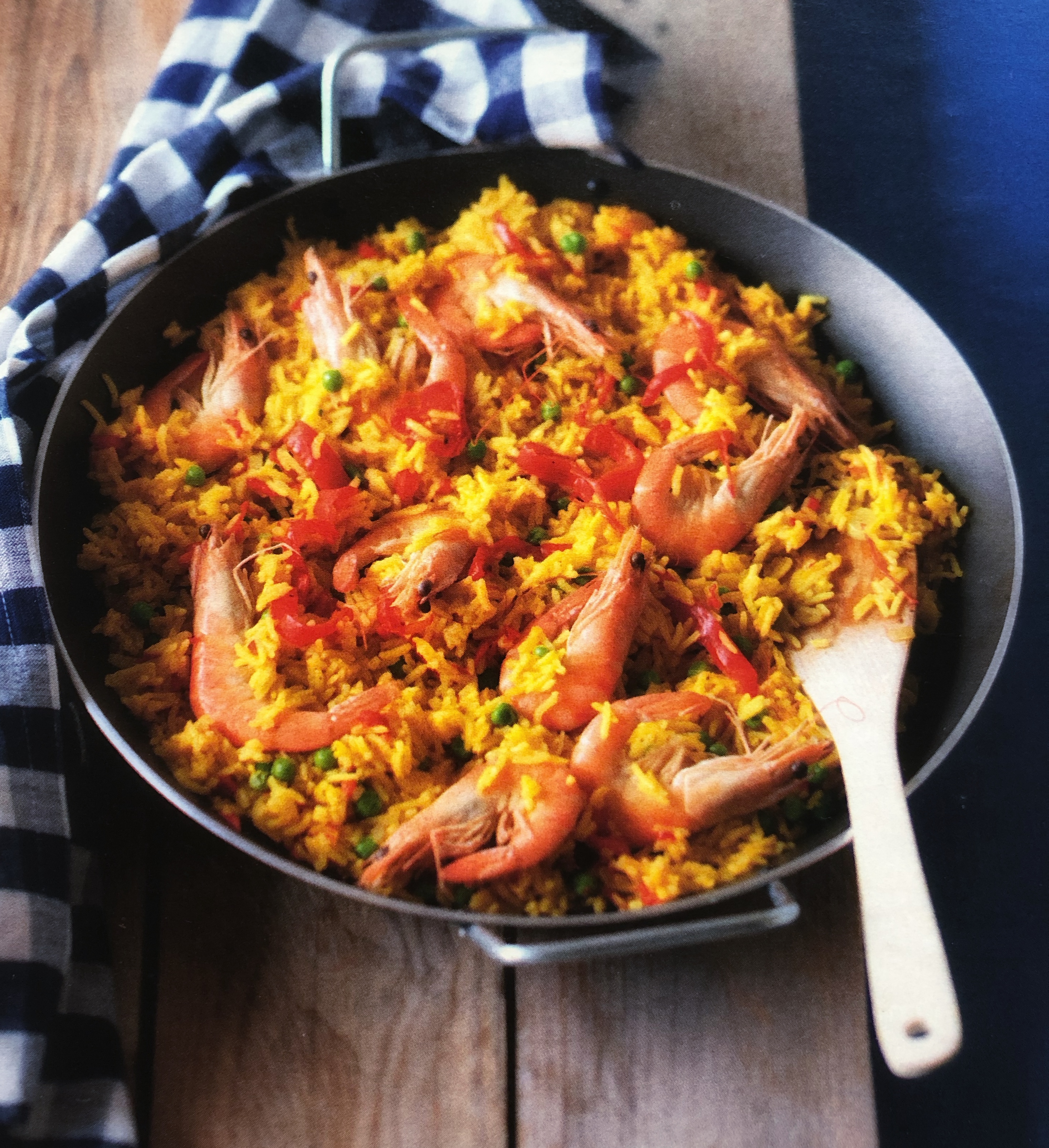 Paella s krevetami