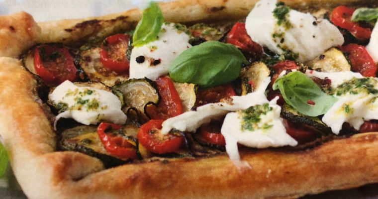 Cuketovo-mozzarellový koláč