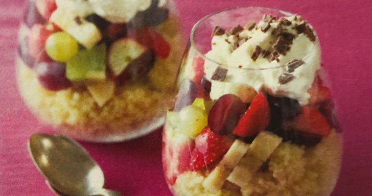 Dezert s kuskusem a ovocem