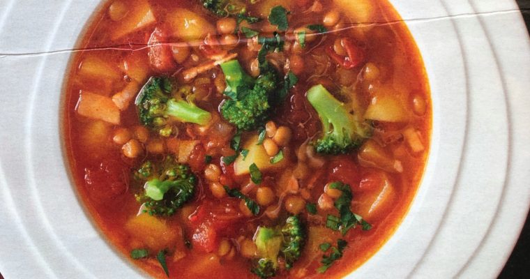 Čočková polévka s bramborami