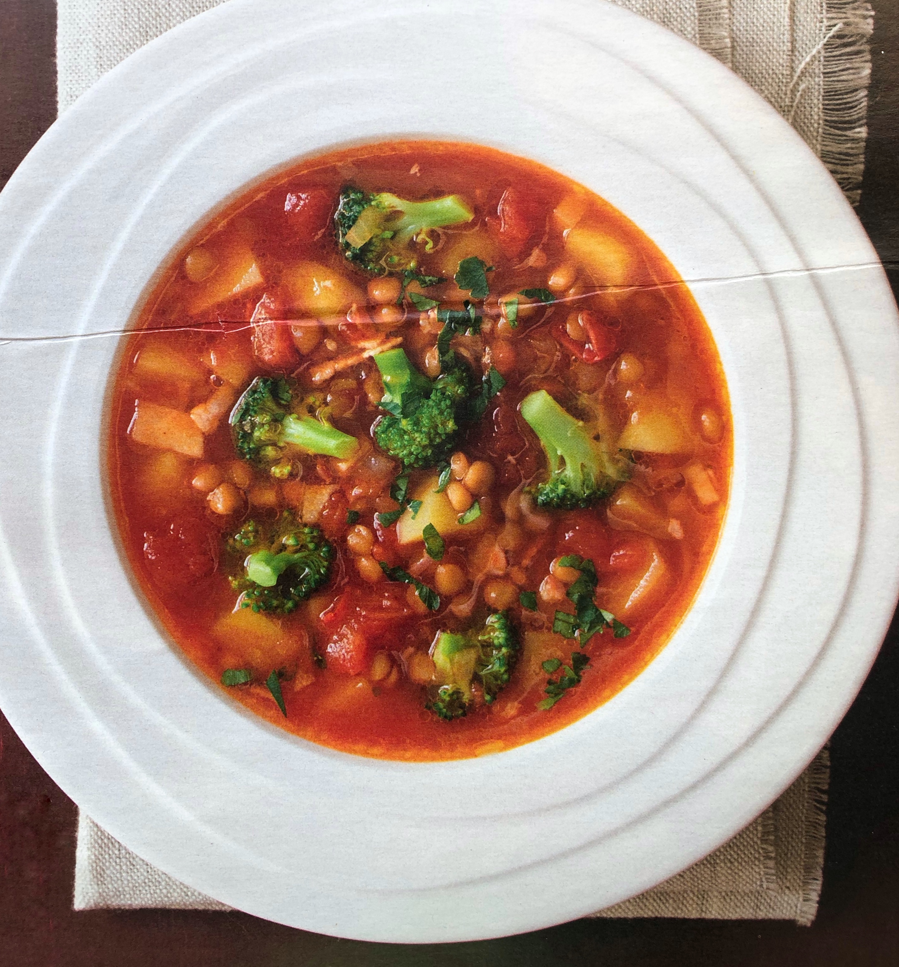 Čočková polévka s bramborami