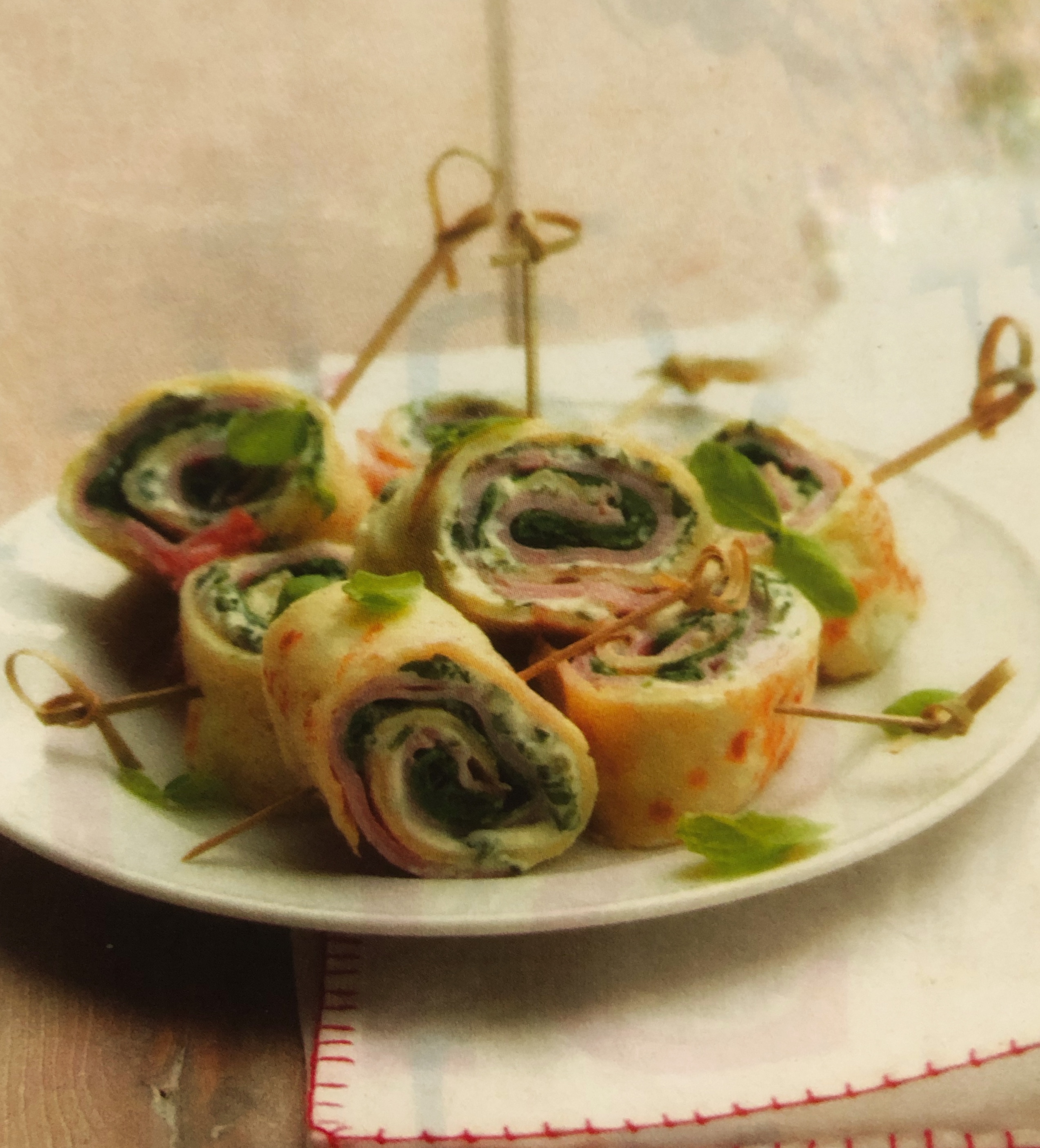 Roláda ze špenátových palačinek