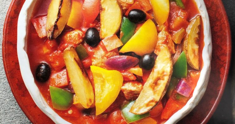 Vepřové ragú s paprikou a olivami