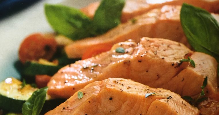 Losos s cuketovým ragú