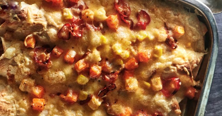 Zapečená tortilla s mletým masem