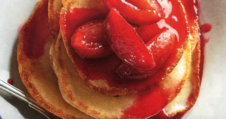 Lívance s podmáslím a švestkami