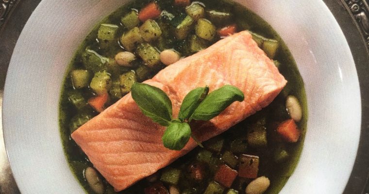 Losos s bazalkovým ragú