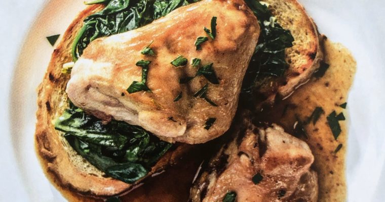 Dušený králík s rozmarýnem a vínem