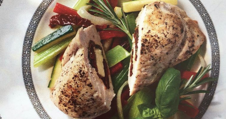 Kuřecí prsa plněná balkánem