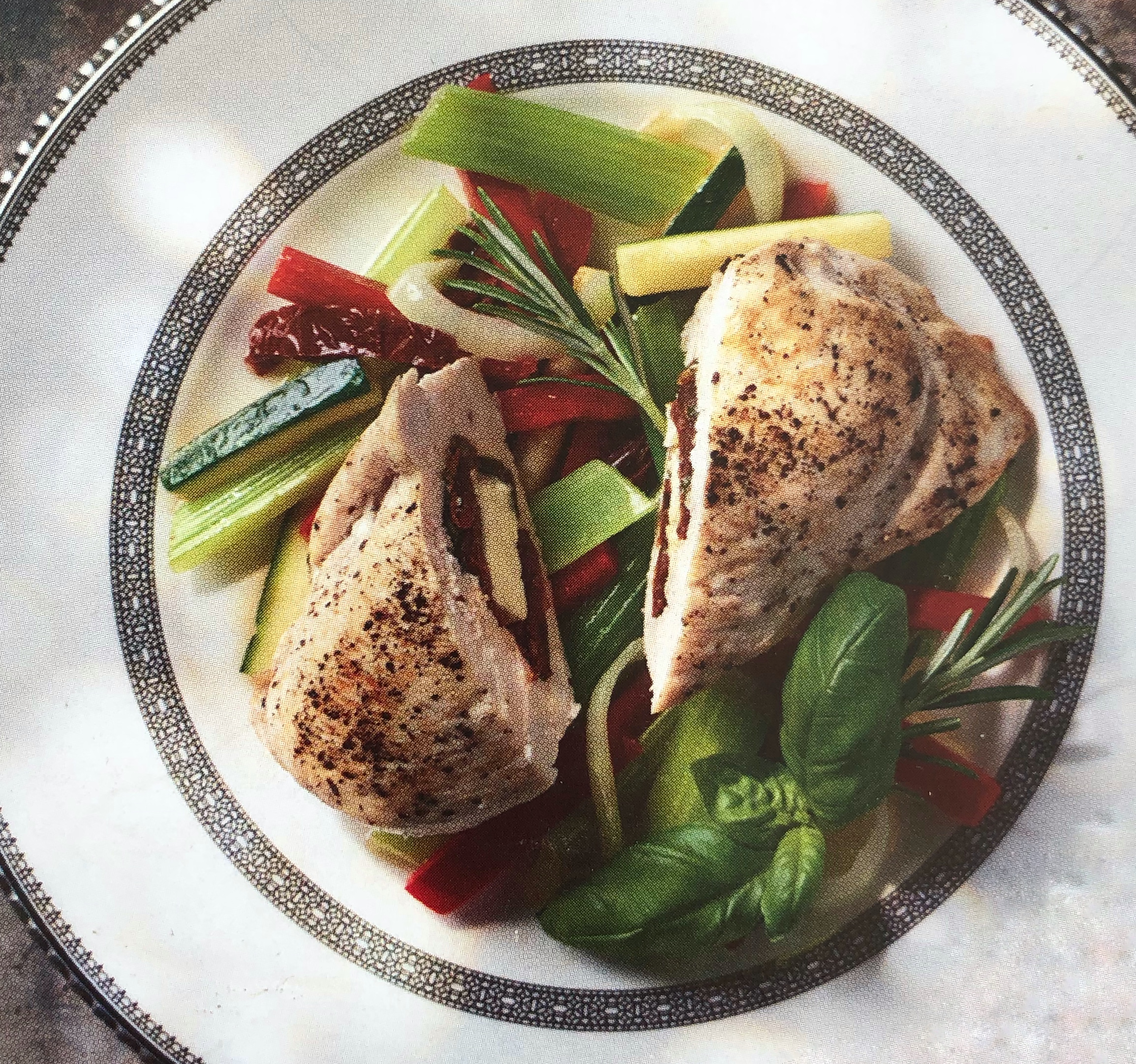 Kuřecí prsa plněná balkánem