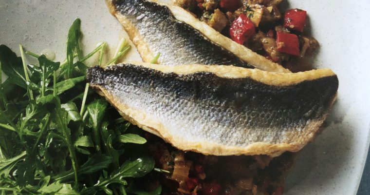 Filety z mořského vlka s lilkovým kaviárem