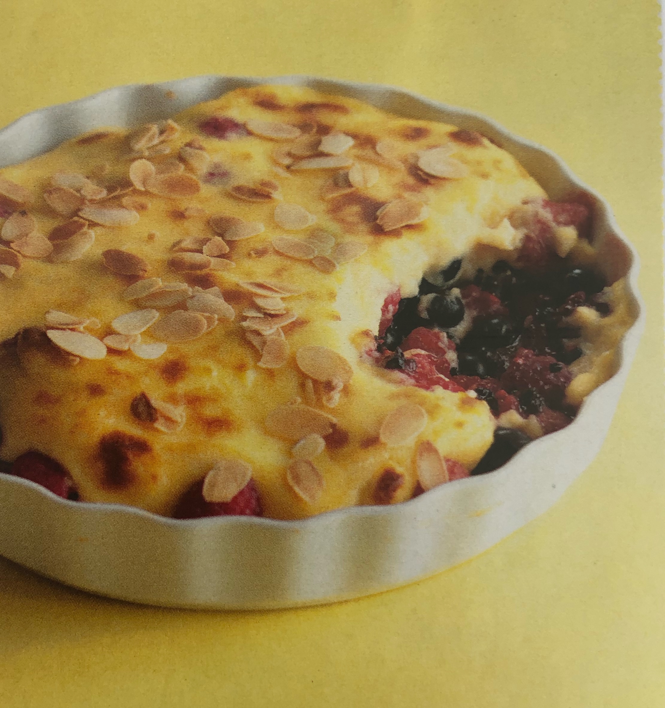 Ovoce pečené v pudinku