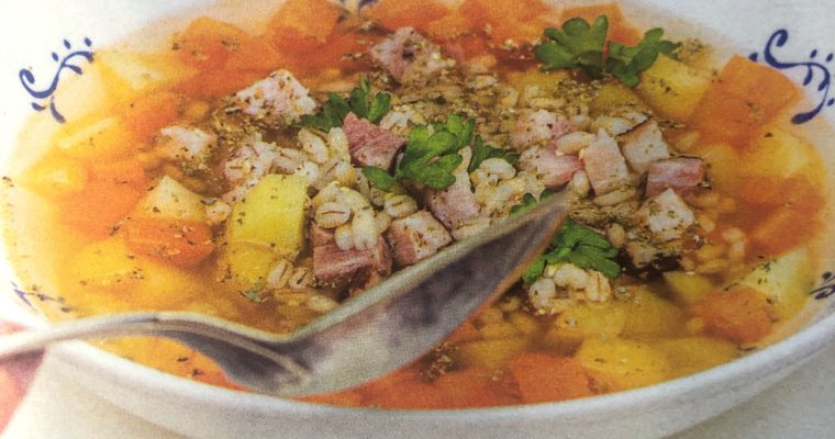 Uzená polévka s kroupami